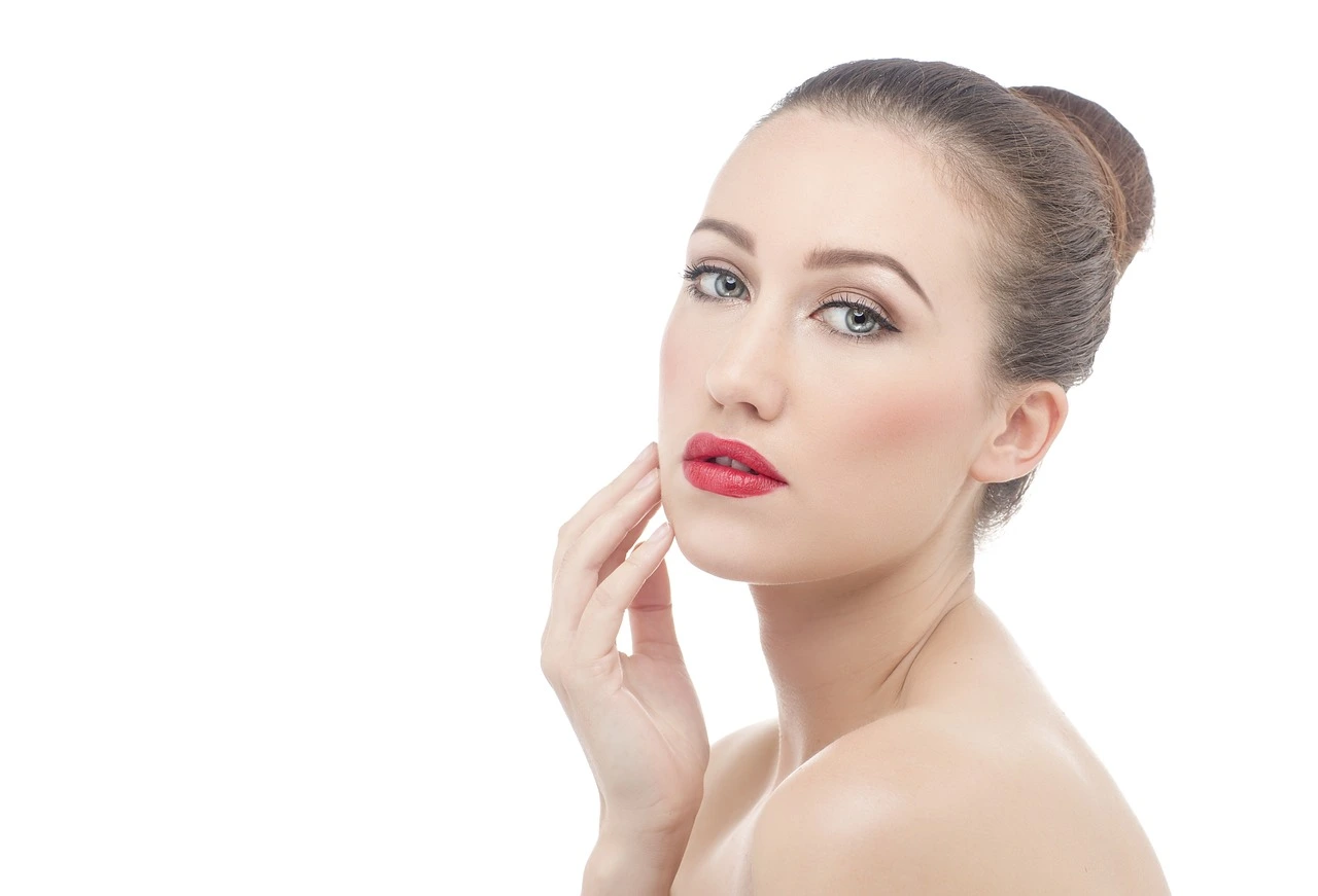 Refined skin on a client's face