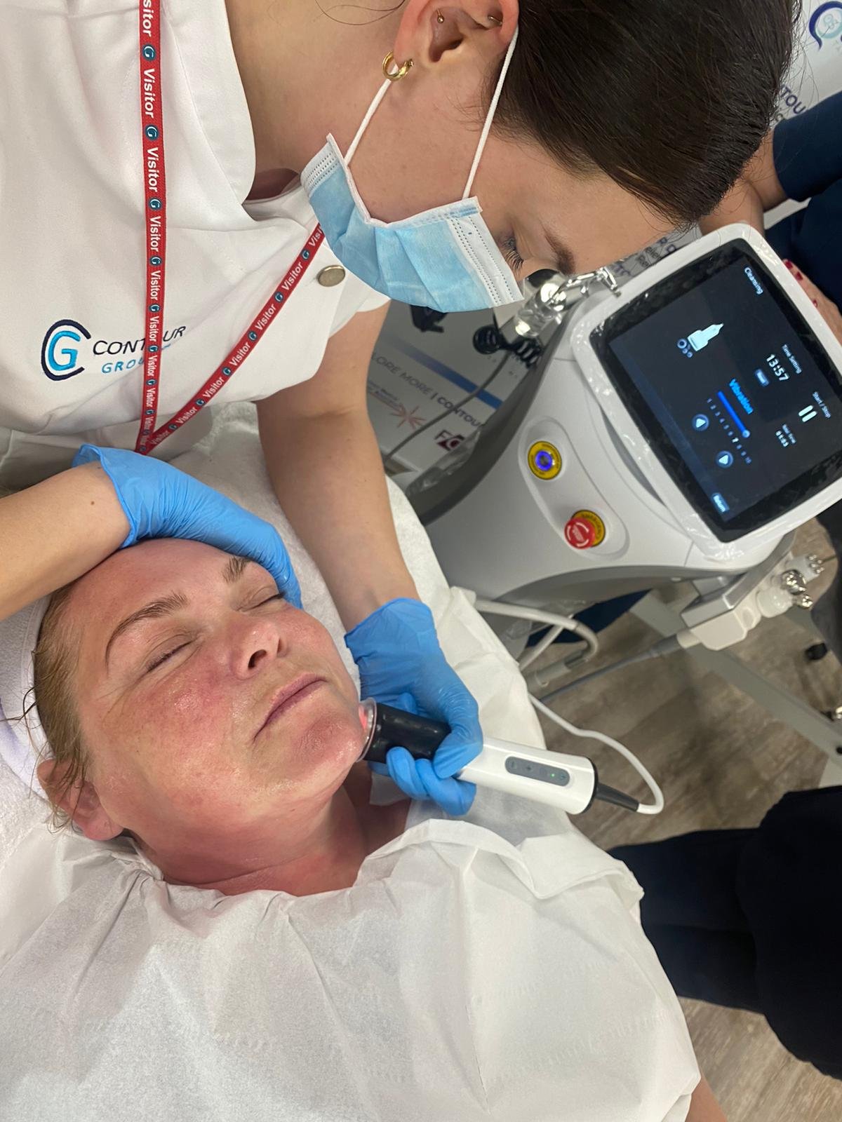 HydroFacial treatment in progress