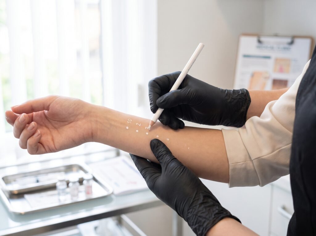 Patch testing on the forearm